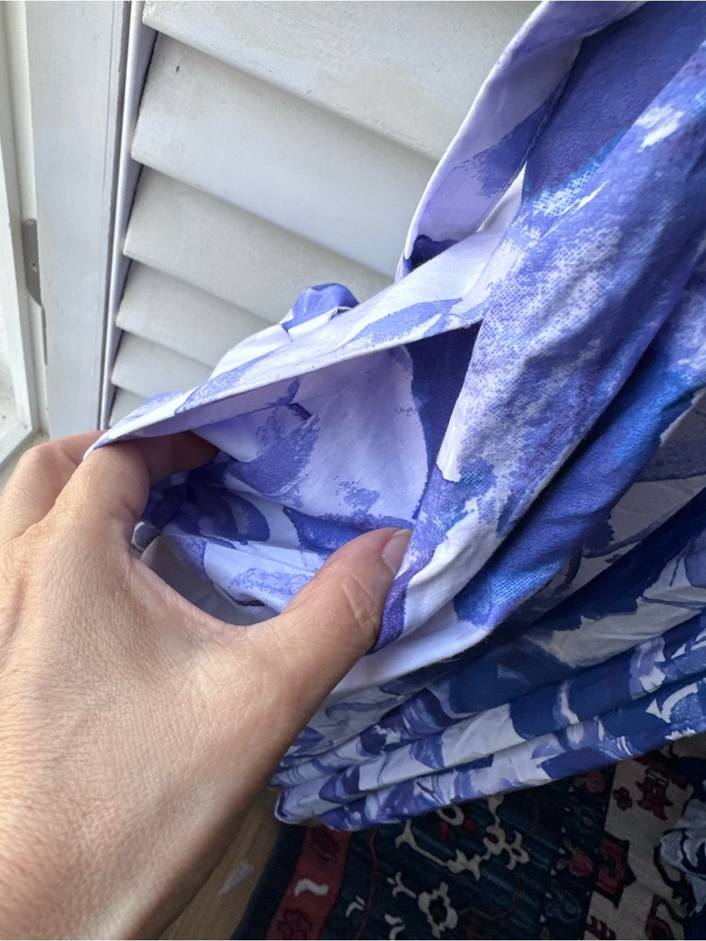 Calvin Klein White Maxi Dress with Blue Floral Print - Picture 10 of 10
